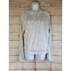 Yogalicious Women's Heather WhitePullover Lightweight Medium M - Hoodie / Thumb